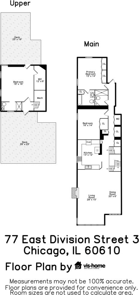 77 E Division St Unit 3, Chicago, IL 60610 - view of floor plan / room layout