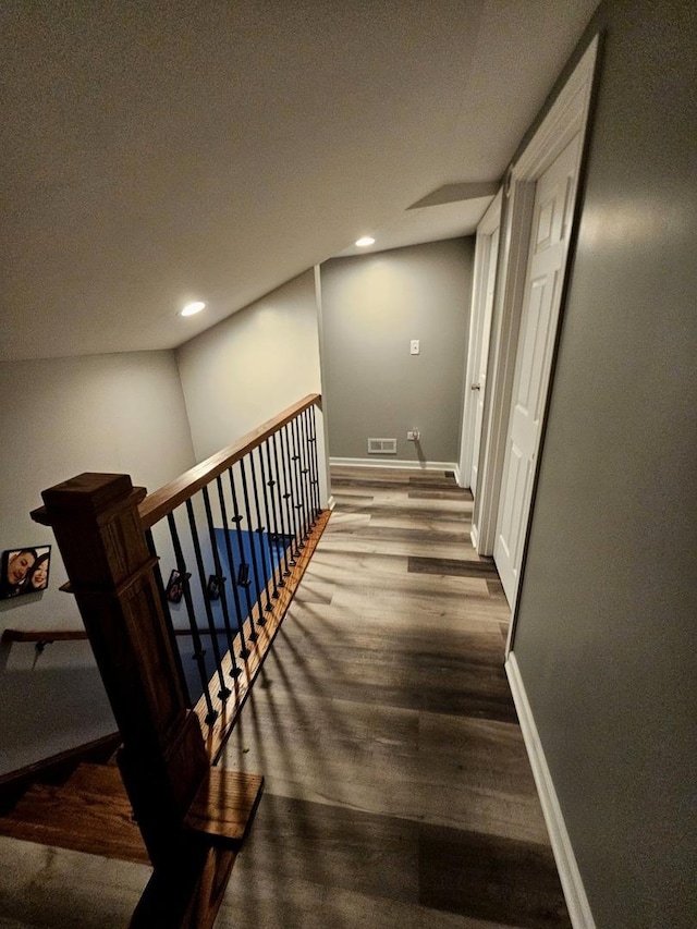 121 N Governor St, Sycamore, IL 60178 - hall with recessed lighting and wood finished floors
