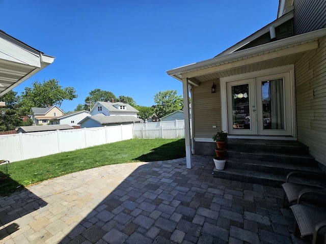 121 N Governor St, Sycamore, IL 60178 - view of patio featuring french doors and entry steps