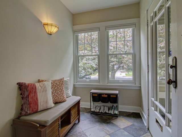 415 N Taylor Ave, Oak Park, IL 60302 - living area with plenty of natural light and stone finish floors