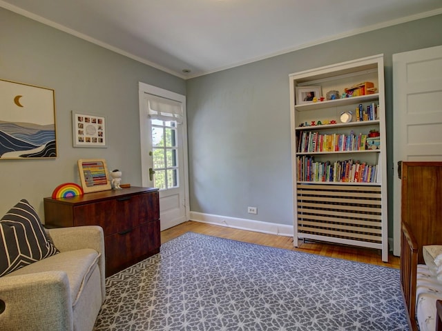 415 N Taylor Ave, Oak Park, IL 60302 - living area featuring ornamental molding and wood finished floors