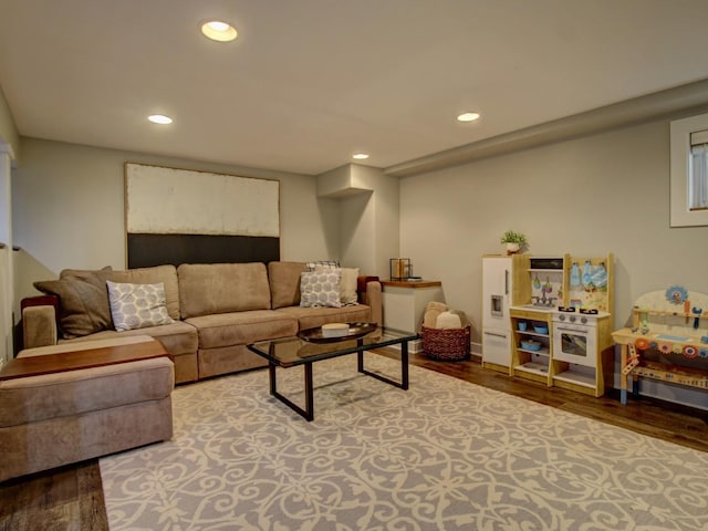 415 N Taylor Ave, Oak Park, IL 60302 - living area with wood finished floors and recessed lighting