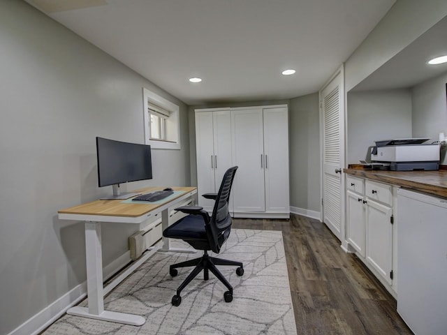 415 N Taylor Ave, Oak Park, IL 60302 - office with dark wood finished floors and recessed lighting