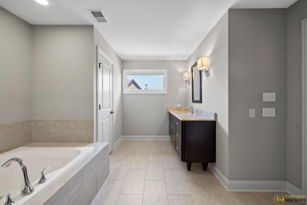 13119 Kinsale Ct, Lemont, IL 60439 - bathroom featuring vanity and a garden tub
