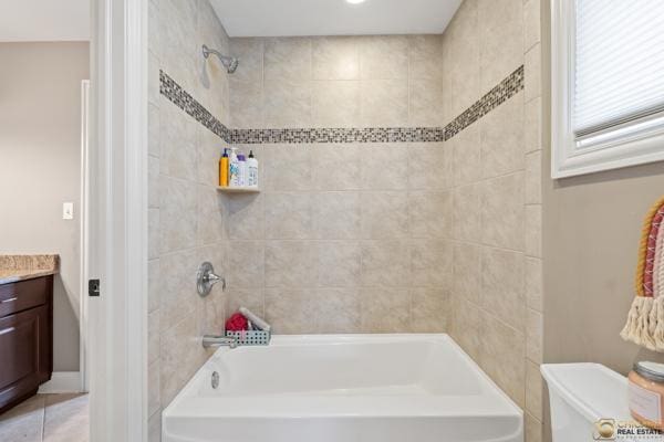 13119 Kinsale Ct, Lemont, IL 60439 - bathroom featuring bathing tub / shower combination and vanity