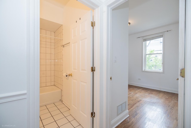 4536 N Sheridan Rd Unit 104, Chicago, IL 60640 - full bathroom with shower / bath combination and wood finished floors