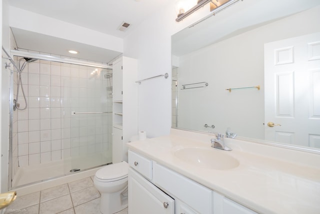 4536 N Sheridan Rd Unit 104, Chicago, IL 60640 - bathroom with tile patterned flooring, vanity, and a shower stall