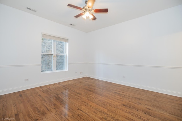 4536 N Sheridan Rd Unit 104, Chicago, IL 60640 - spare room with ceiling fan and wood finished floors