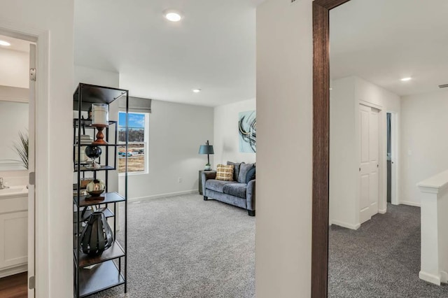 4944 Yates Dr Unit 0074, Mount Pleasant, WI 53403 - hallway with carpet flooring and recessed lighting