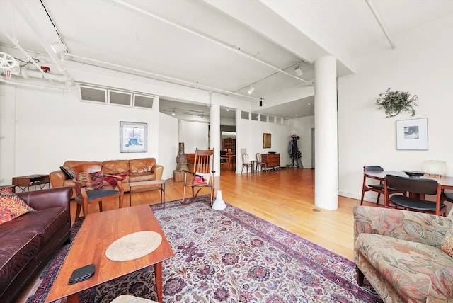 727 S Dearborn St Unit 311, Chicago, IL 60605 - living room with wood finished floors and track lighting
