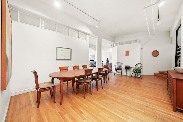727 S Dearborn St Unit 311, Chicago, IL 60605 - dining room with light wood-type flooring and rail lighting
