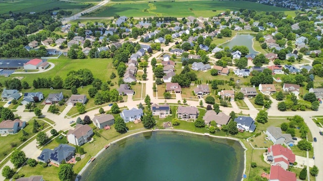 3220 Weeping Cherry Dr, Champaign, IL 61822 - aerial perspective of suburban area featuring a nearby body of water