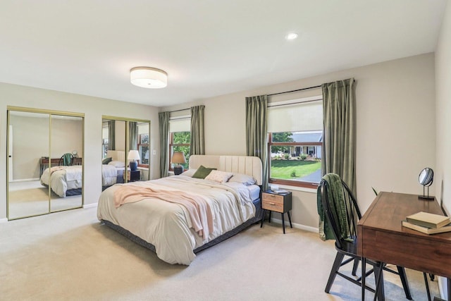 2642 N 3739th Rd, Sheridan, IL 60551 - carpeted bedroom featuring two closets and a desk