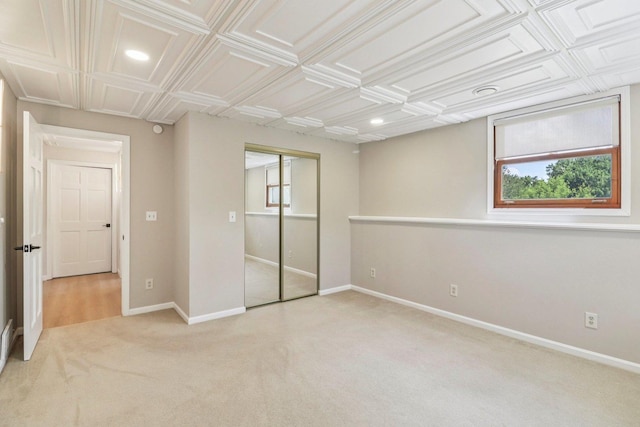 2642 N 3739th Rd, Sheridan, IL 60551 - unfurnished bedroom featuring light carpet, a closet, and recessed lighting