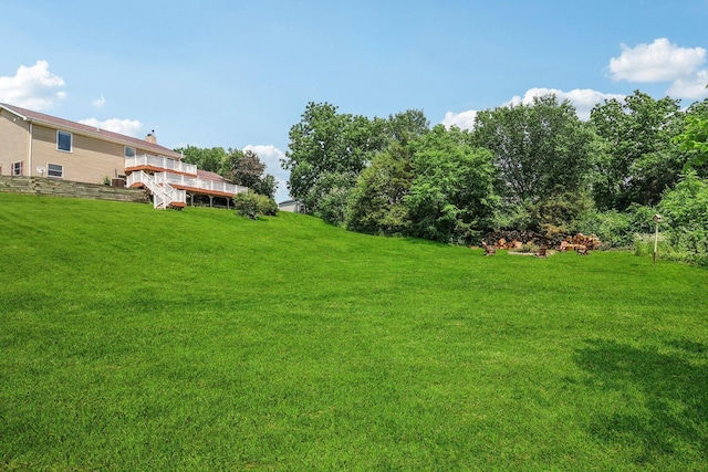 2642 N 3739th Rd, Sheridan, IL 60551 - view of grassy yard with a deck