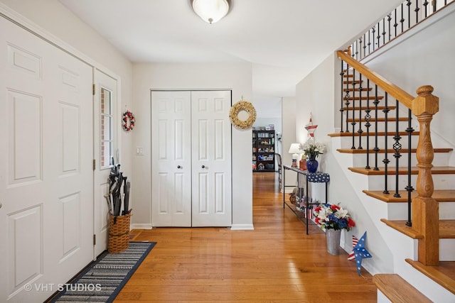 109 N Wilke Rd, Palatine, IL 60074 - foyer with wood-type flooring and stairway