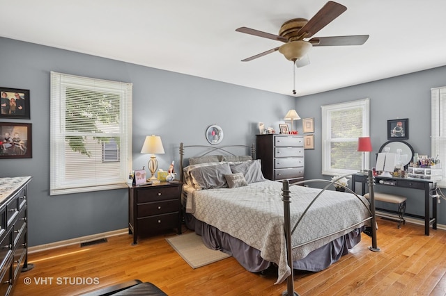 109 N Wilke Rd, Palatine, IL 60074 - bedroom with light wood-type flooring and ceiling fan