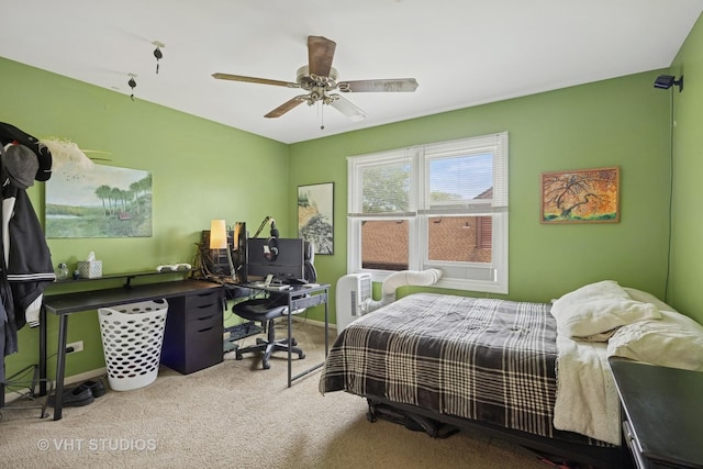 109 N Wilke Rd, Palatine, IL 60074 - bedroom with carpet flooring, an office area, and ceiling fan