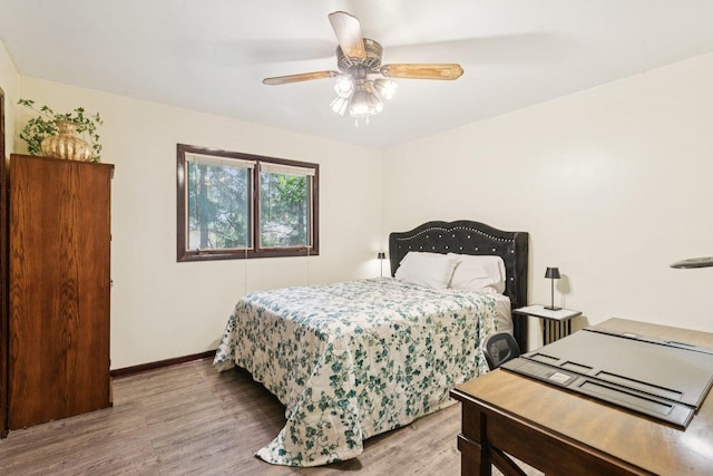 13115 Maple Rd, Mokena, IL 60448 - bedroom featuring wood finished floors and a ceiling fan