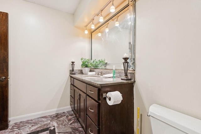 13115 Maple Rd, Mokena, IL 60448 - bathroom with vanity and marble finish floors