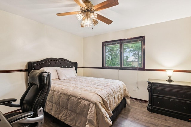 13115 Maple Rd, Mokena, IL 60448 - bedroom with wood finished floors and a ceiling fan