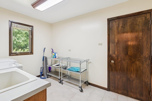 13115 Maple Rd, Mokena, IL 60448 - laundry area featuring independent washer and dryer and light tile patterned flooring