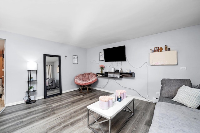 3827 Scoville Ave, Berwyn, IL 60402 - living room with wood finished floors and a baseboard radiator