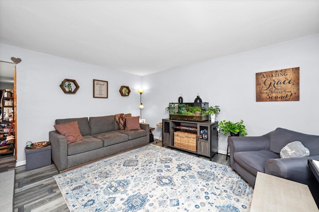 3827 Scoville Ave, Berwyn, IL 60402 - living area featuring wood finished floors and baseboards