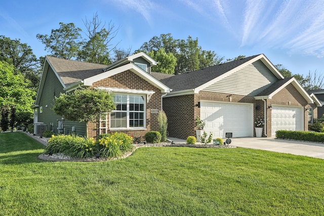 6815 W 142nd Ln, Cedar Lake, IN 46303 - view of front of home with brick siding, an attached garage, and concrete driveway