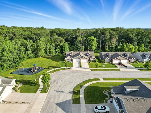 6815 W 142nd Ln, Cedar Lake, IN 46303 - aerial view of residential area featuring a forest