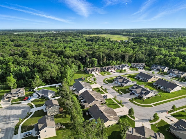 6815 W 142nd Ln, Cedar Lake, IN 46303 - aerial view of property's location featuring a forest and nearby suburban area
