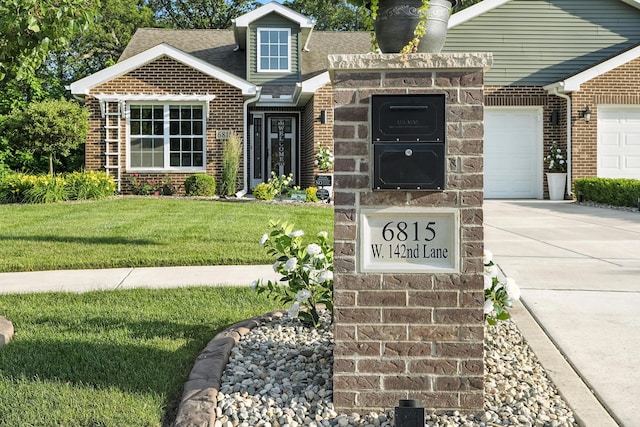 6815 W 142nd Ln, Cedar Lake, IN 46303 - community / neighborhood sign featuring concrete driveway, a lawn, and a garage