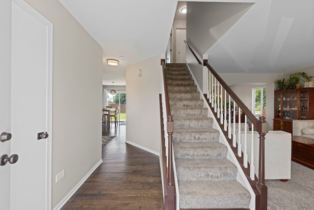 944 W Briarcliff Rd, Bolingbrook, IL 60440 - stairway with wood finished floors and baseboards