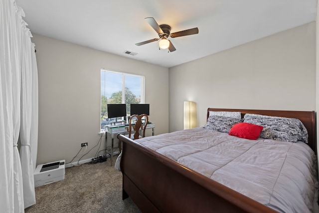 944 W Briarcliff Rd, Bolingbrook, IL 60440 - carpeted bedroom with a desk and a ceiling fan