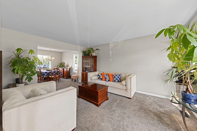 944 W Briarcliff Rd, Bolingbrook, IL 60440 - living area featuring carpet floors and a chandelier