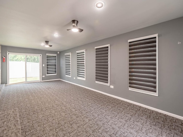 824 E 193rd Pl, Glenwood, IL 60425 - carpeted empty room featuring a ceiling fan and baseboards