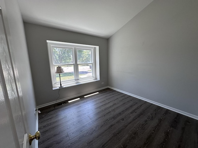 4075 Peartree Dr, Lake In The Hills, IL 60156 - unfurnished room with dark wood finished floors and vaulted ceiling