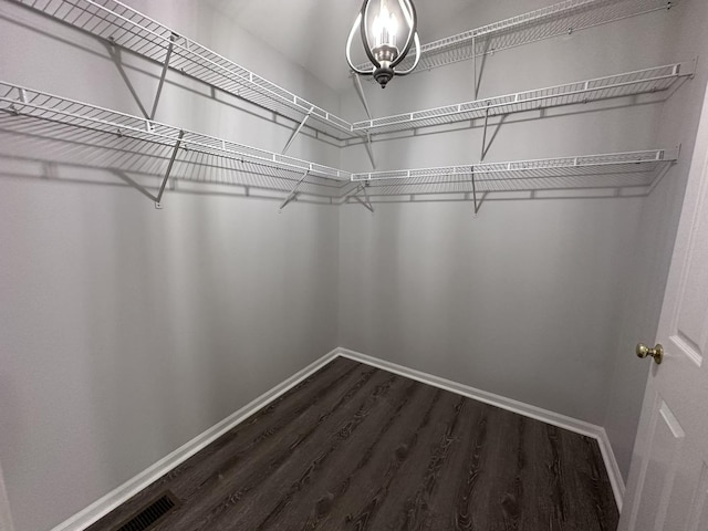4075 Peartree Dr, Lake In The Hills, IL 60156 - walk in closet featuring dark wood-type flooring