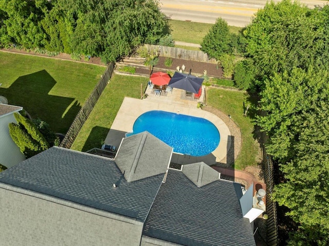 2903 Keystone Rd, Bloomington, IL 61704 - view of pool with a patio area and a fenced backyard