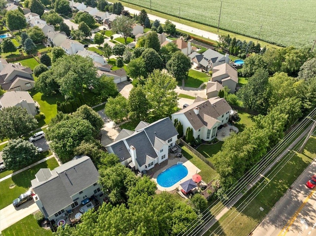2903 Keystone Rd, Bloomington, IL 61704 - aerial view of residential area featuring a pool