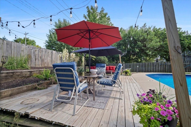 2903 Keystone Rd, Bloomington, IL 61704 - wooden terrace featuring a fenced backyard