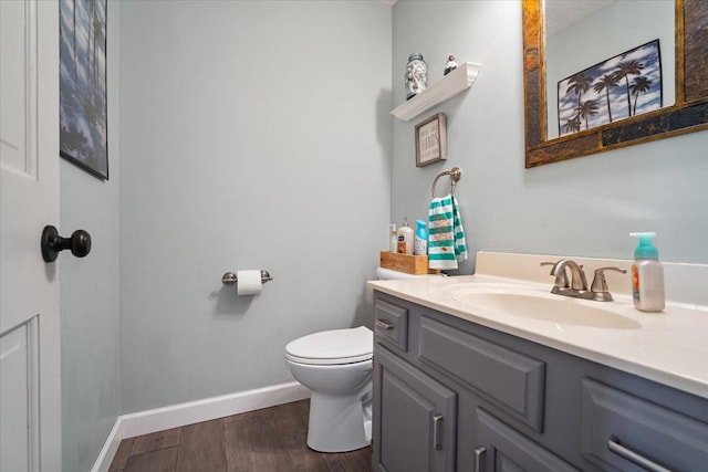 2903 Keystone Rd, Bloomington, IL 61704 - half bath with vanity and wood finished floors