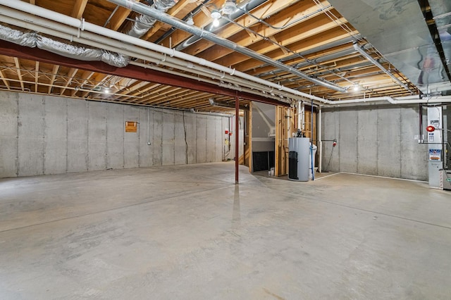 14903 S Preserve Dr, Lockport, IL 60441 - unfinished basement featuring gas water heater and heating unit