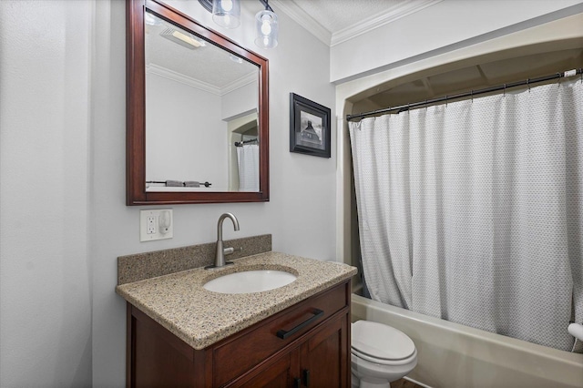 2911 E Oaks Rd N, Urbana, IL 61802 - full bath featuring crown molding, vanity, and shower / tub combo