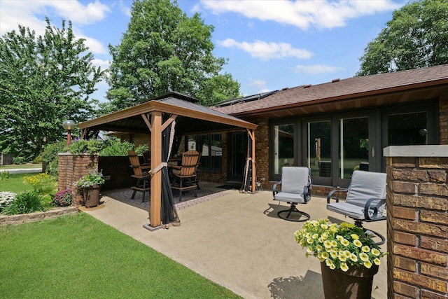 2911 E Oaks Rd N, Urbana, IL 61802 - view of patio / terrace with a gazebo
