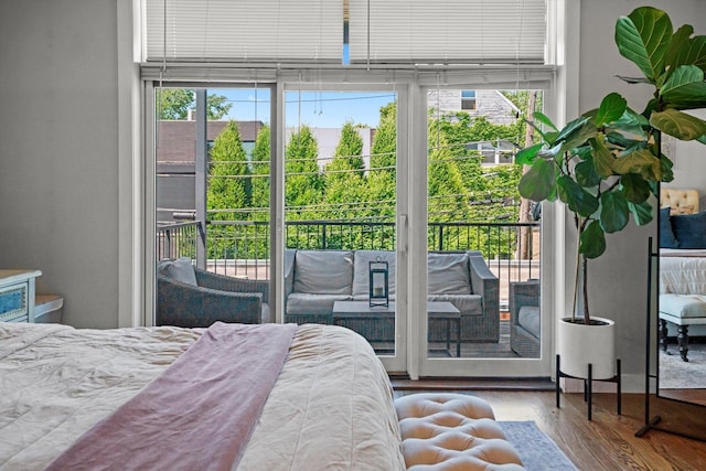 2140 W Armitage Ave Unit 3W, Chicago, IL 60647 - bedroom featuring access to exterior and wood finished floors