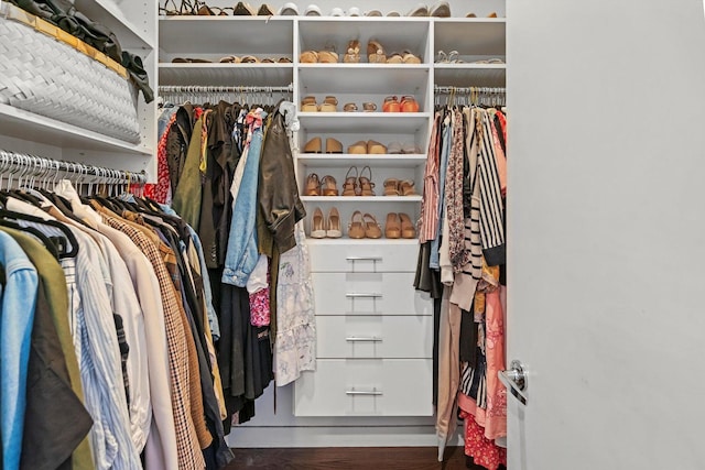 2140 W Armitage Ave Unit 3W, Chicago, IL 60647 - walk in closet with wood finished floors