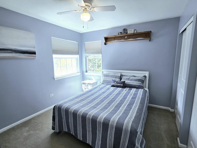1873 Baldwin Way, Bolingbrook, IL 60490 - carpeted bedroom with baseboards and ceiling fan
