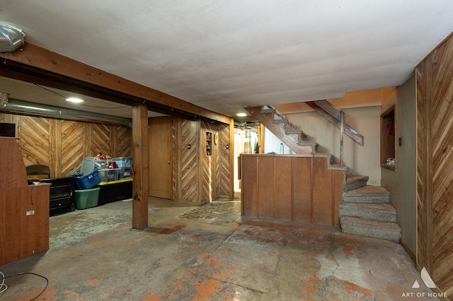 2339 S 61st Ave, Cicero, IL 60804 - finished basement with stairway and wood walls