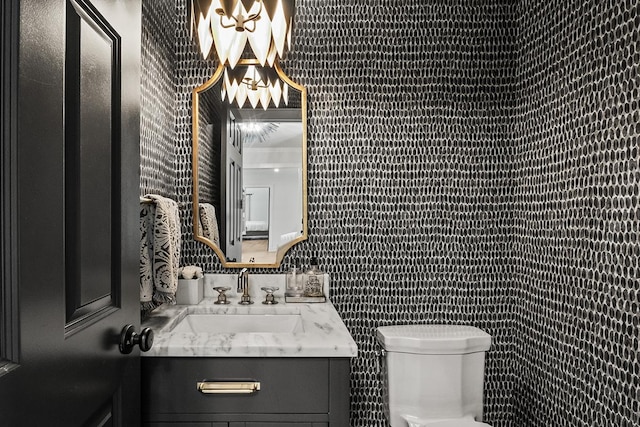 692 S Waukegan Rd, Lake Forest, IL 60045 - half bath featuring toilet and vanity